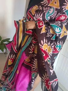 Resham Silk Batik Print Saree