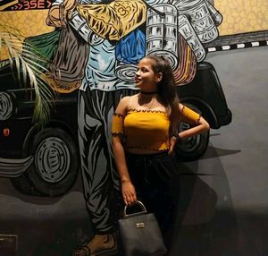 Yellow Off-Shoulder Crop Top