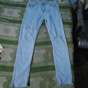 Ripped Light Wash Jeans