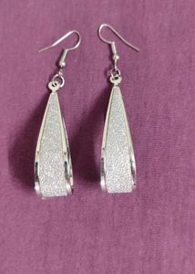 Sparkly Silver Drop Earrings
