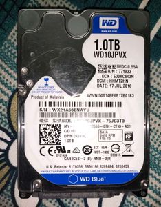 WD Blue 1TB Hard Disk Drive