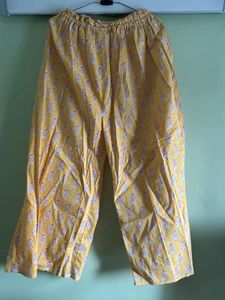 Yellow Paisley Print Pallazo