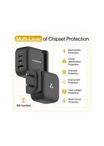 Ambrane GaN charger (RAAP G65, 65W, Black)