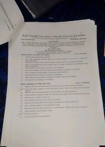 Physiology Question Papers Years Qp Code 3152
