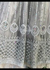HEAVY GOWN WITH STONE AND EMBROIDERY✅