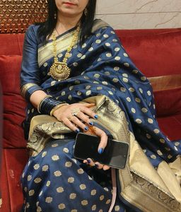 Blue Silk Saree❣️