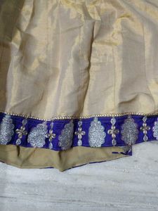 Cream Lehenga Choli With Dupatta