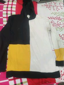 Color Block cotton Hoodie
