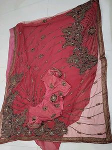 Elegant Red Saree
