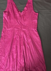 Pink V-Neck Dress