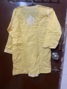 Yellow Embroidered Tunic