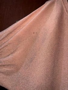 Peach Puff Sleeve Top