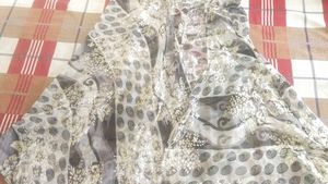 Kurta With Shrug Beautiful Sleeves Black And White