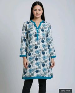 New Floral Print Kurta