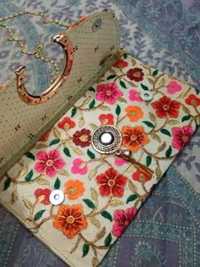 Embroidery Design Fancy Traditional Clutch