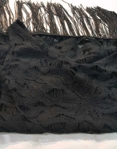 Black Lace Fringe Top