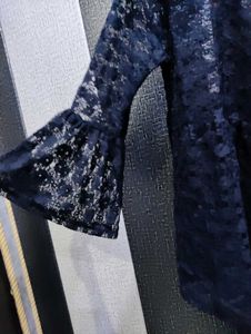 Navy Lace Top