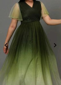 Beautiful Green Fancy Gown For Women