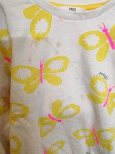Butterfly Marks And Spencer Sweatshirt For Girls
