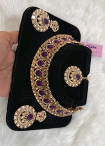Stone Studded Choker Necklace Set