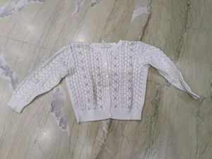 Elegant White Knit Cardigan