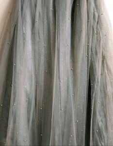 Elegant Grey Net lehenga choli