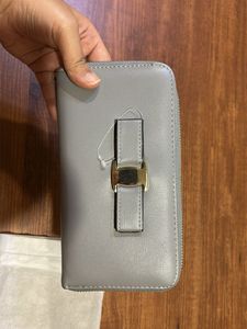 New gray Wallet with Gold Detail