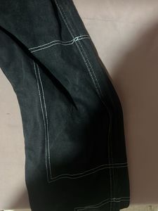 Black Wide Leg Denim Pants