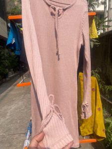 PINK WOOLLEN DRESS