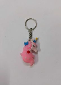 Pink Unicorn Keychain