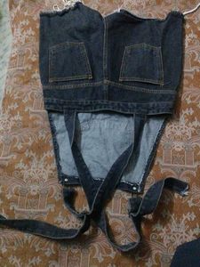Denim Overalls Skirt