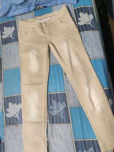 Beige Colour Jeans