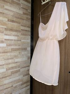 Designer peach One Shoulder Dress