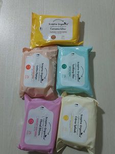 Sceptre Organics Wet Wipes 5 packs Brand New
