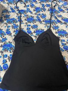 Black V-Neck Top