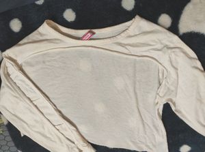 Frontless Crop White Tee
