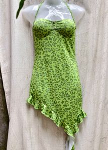 Green Animal Print Dress