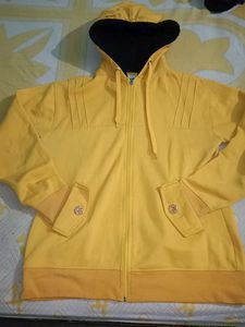 Yellow Zip-Up Hoodie