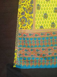 BIBA Lime Yellow Straight Bohemian Printed Kurta-S
