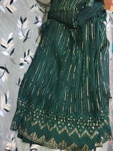 Emerald Green Ethnic Gown XL