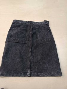 KOTTY Acid Wash Denim Skirt, 34 Size