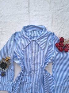 Corset Back Striped Shirt🫶🏻