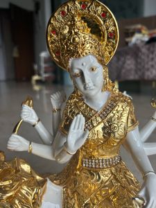 Durga Statue Golden White
