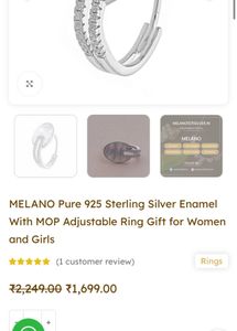 92.5 Silver  Ring For Women
