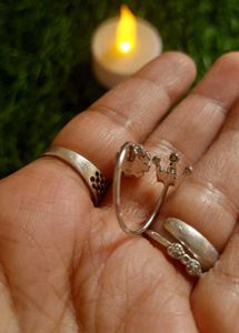 Silver Crown Adjustable Ring👑