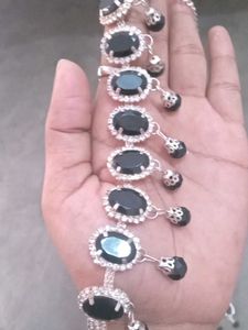 Elegant Black Gemstone Drop Earrings