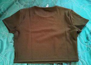 Olive Green Crop Top