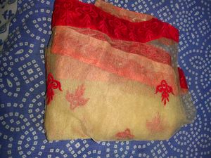 Dwomen Party Wear Embroidary Net Dupata