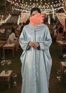 One Time Wore 💎Elegant Shimmery Sky Blue Abaya wi