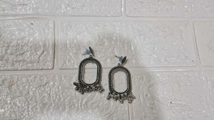 Silver Jhumka Earrings For Resin Base